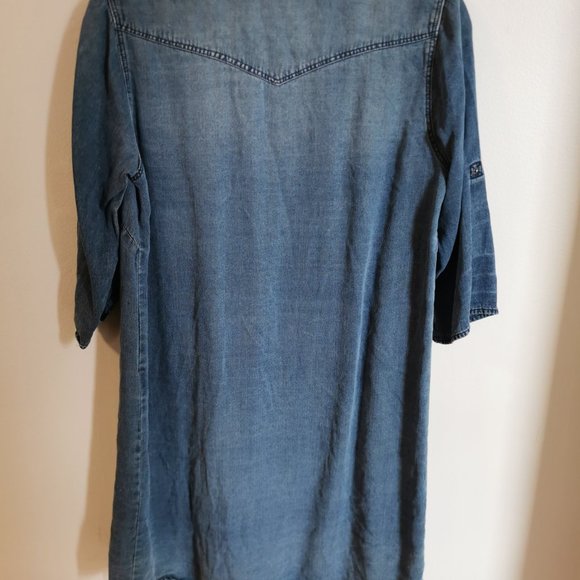 Long Denim-style Top/Dress - Picture 3 of 3